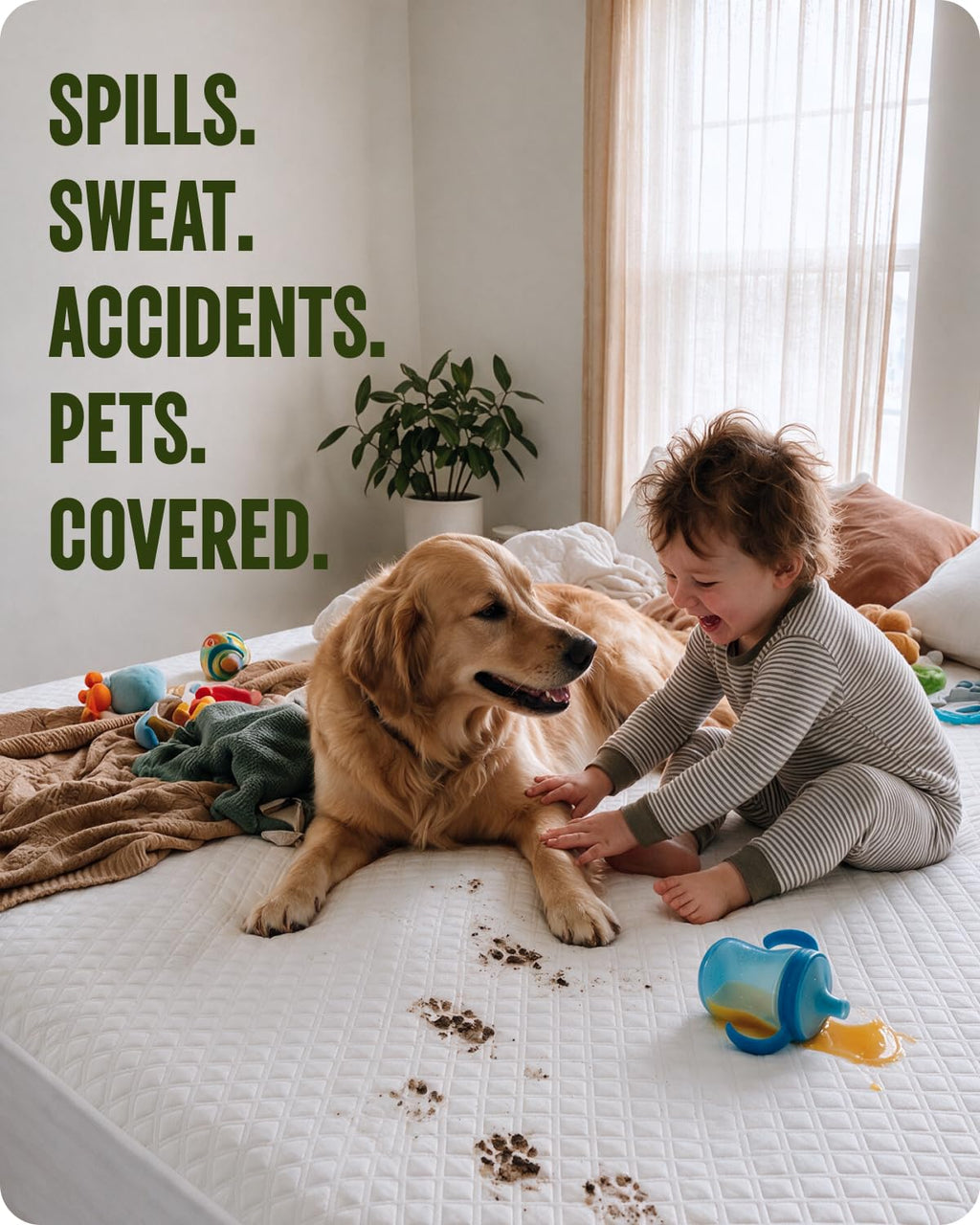 SafeRest Waterproof Queen Size Mattress Protector