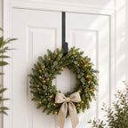 Sattiyrch 15" Wreath Hanger for Front Door, Over the Door Wreath Hook