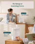 Levoit Top Fill Humidifiers for Bedroom, 2.5L Tank for Large Room, 25dB