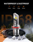 SEALIGHT 9005 H11 LED Bulbs Combo, 100000LM 10X Super Bright 6500K White, HB3 H8/H9/H16 Fog, 1:1 Real Size Plug-N-Play Pack of 4