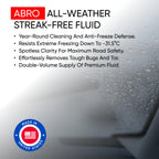ABRO Windshield Washer Fluid 1 Gallon, Streak-Free Bug Remover, 1 Pack