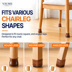 VIUME 24 Pcs Chair Leg Floor Protectors for Hardwood Floors Round