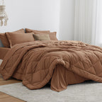 Love's cabin Twin Comforter Set, 5 Pieces Bed in a Bag, Aqua