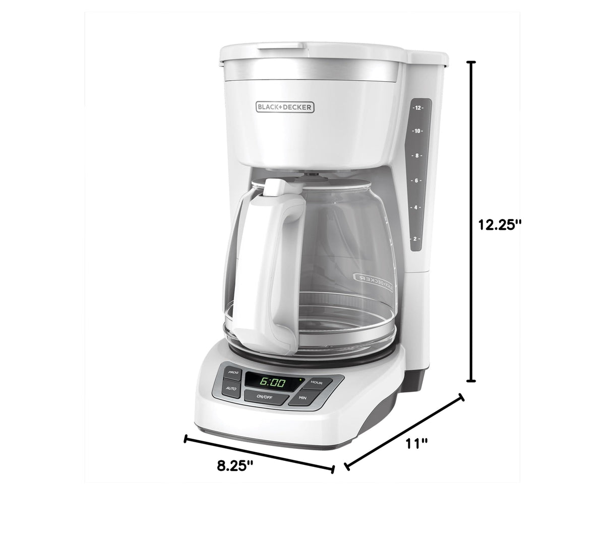 BLACK+DECKER 12-Cup Drip Coffee Maker with Vortex Brewing