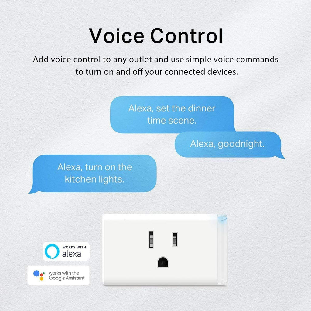 Kasa Smart Plug HS103P2, Wi-Fi Outlet Works with Alexa, 2-Pack