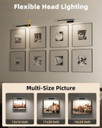 EZVALO Picture Light for Wall, 13'' Rechargeable Magnetic with Remote