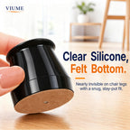 VIUME 24 Pcs Chair Leg Floor Protectors for Hardwood Floors Round