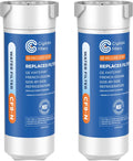 Crystala Filters XWFE (Built-in CHIP) Refrigerator Water Filter 2-Pack