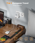 TESSAN European Travel Plug Adapter 2 Pack, Type C Plug