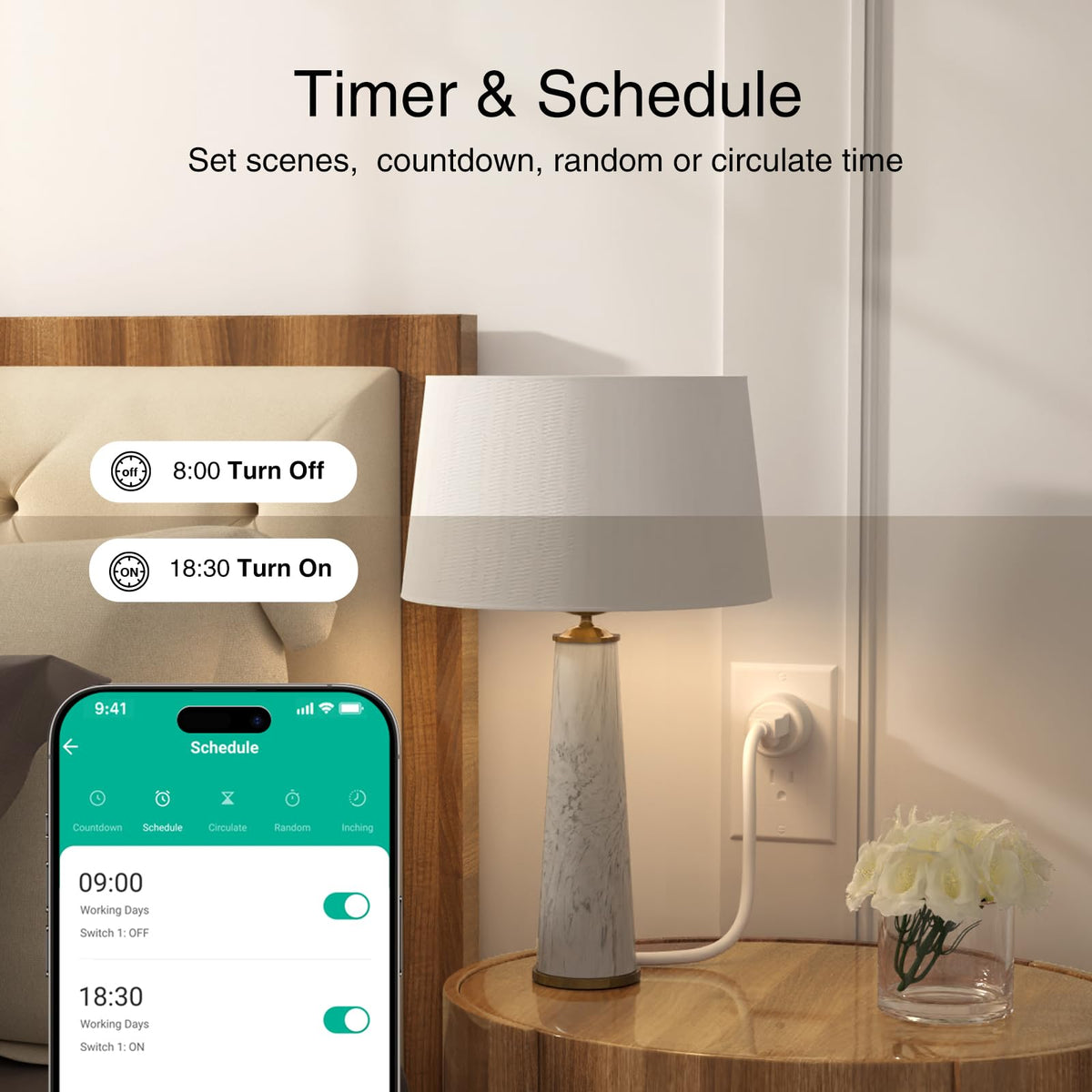 GHome Smart Plug, WiFi Smart Plugs that Work with Alexa and Google Home