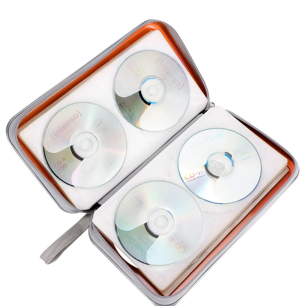 Siveit CD DVD Cases 96 Capacity Disc Storage Binder for Car(Black)
