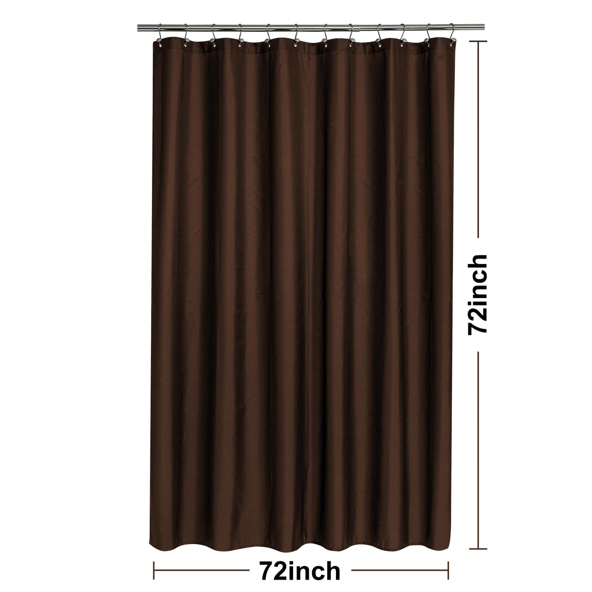N&Y HOME Fabric Shower Curtain or Liner with Magnets, Coral