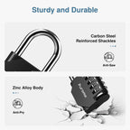 Puroma 2 Pack Combination Lock Locker 4 Digits Combo Padlock Gym Black