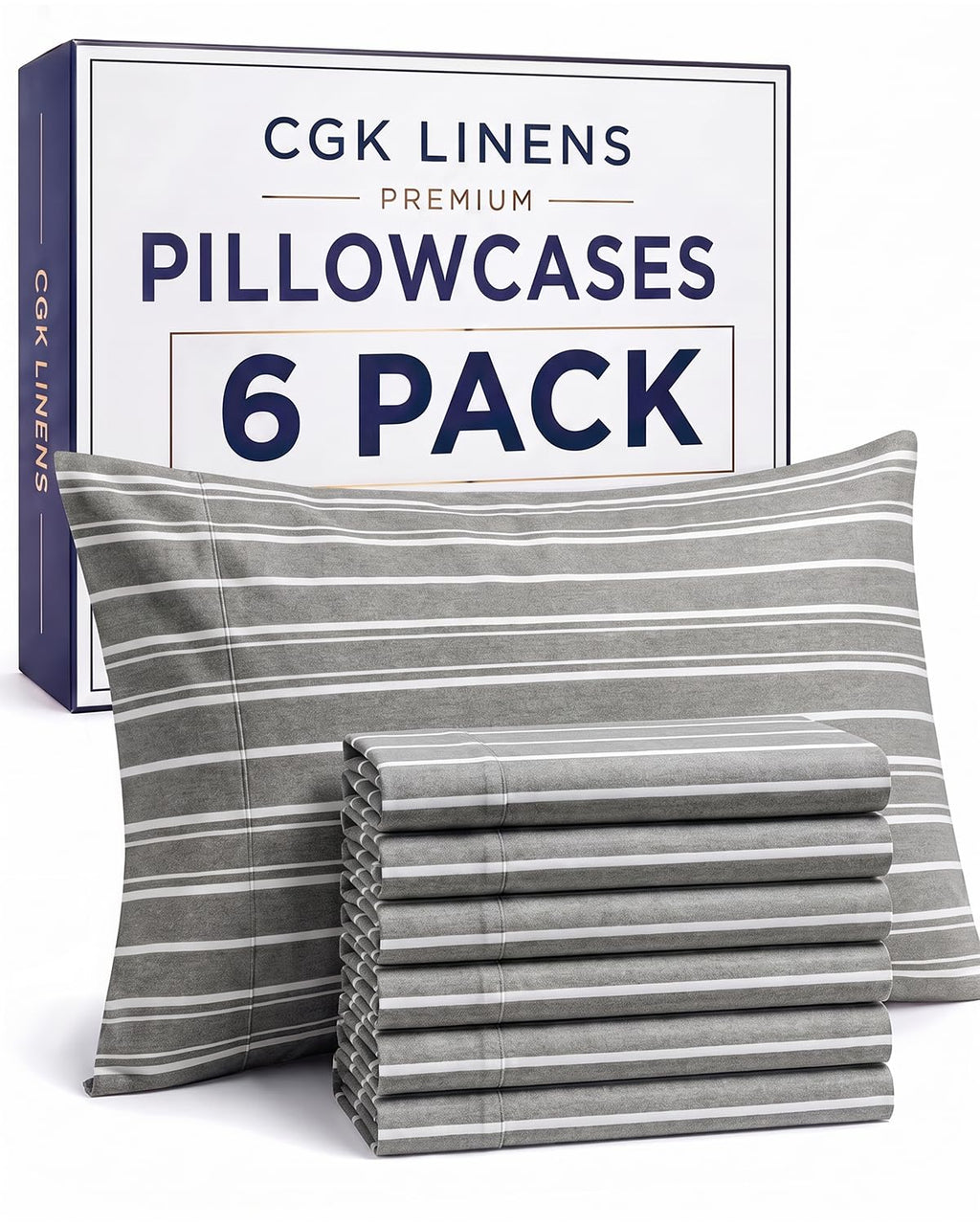 King Pillow Cases Set of 2 - Ultra Soft Cozy Pillowcase Covers - White