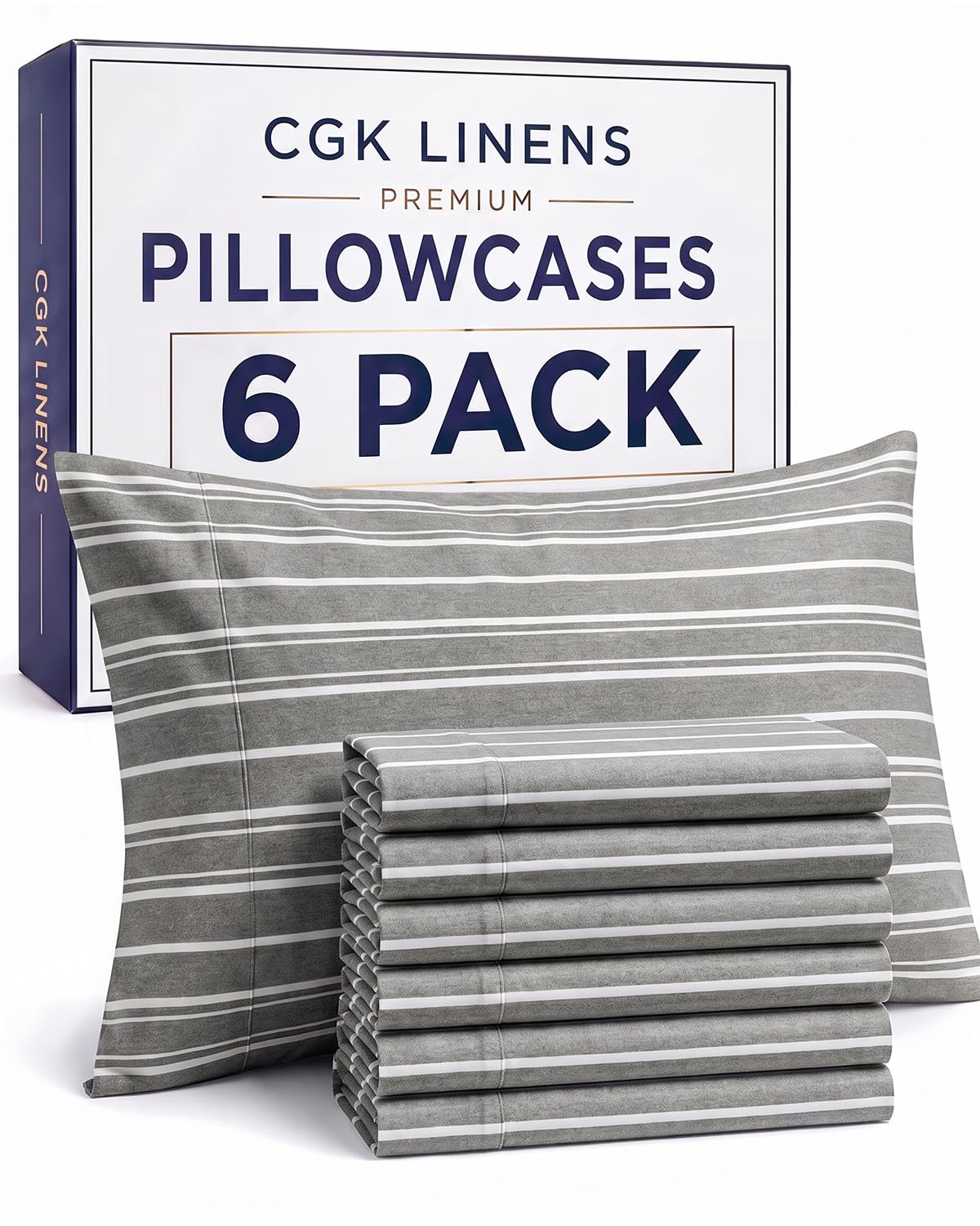King Pillow Cases Set of 2 - Ultra Soft Cozy Pillowcase Covers - White