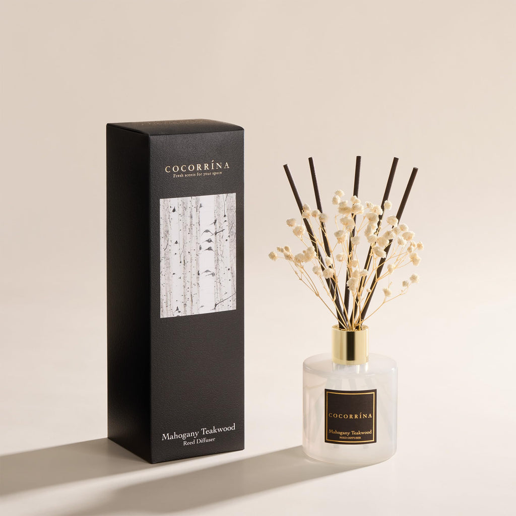COCORRÍNA Reed Diffuser - Apple Cider 3.38 fl oz Reed Diffuser for Bedroom Bathroom Home Décor