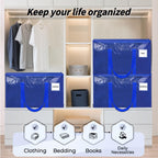 ukeetap 8 Pack Extra Large Clothes Storage Bins with Lids, Clear