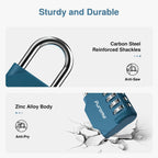 Puroma 2 Pack Combination Lock Locker 4 Digits Combo Padlock Gym Black
