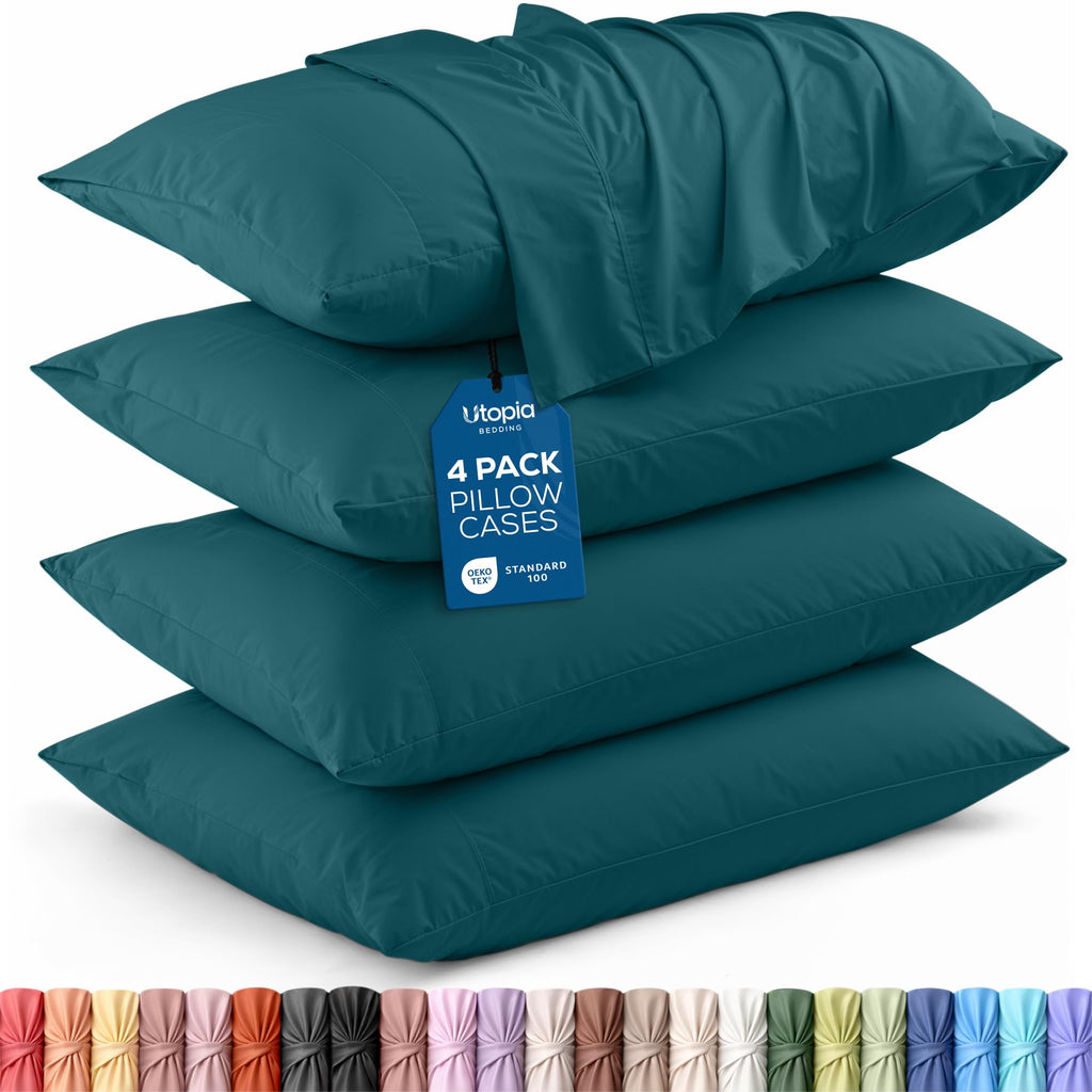 Pillow Covers Standard Set of 4, Soft and Comfy Pillow Cases, Purple