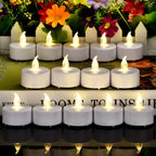 Battery Operated LED Tea Lights Flameless Flickering Candles 12PACK