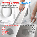 FORASTO 2in1 Toilet Brush & Plunger Set, Bathroom Essentials for Apartment