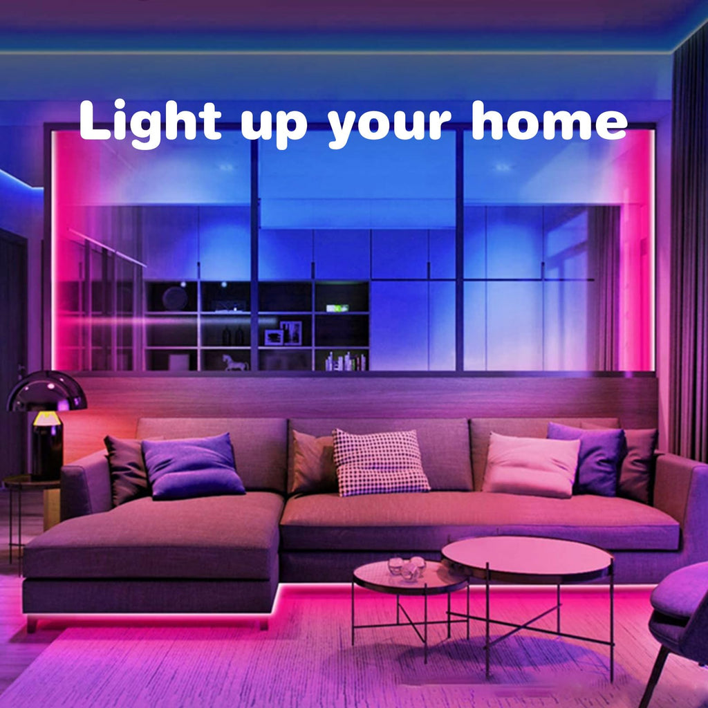 KSIPZE Led Lights for Bedroom 50ft Led Strip Lights with Remote App Control