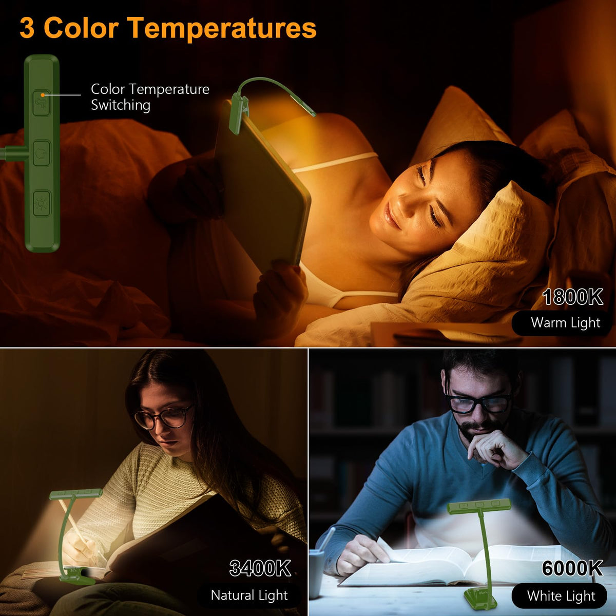 Gritin 19 LED Rechargeable Book Light for Reading in Bed