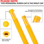 Gas Can Spout Replacement Kit, Gas Can Nozzle Replacement (2 Kits-Yellow)