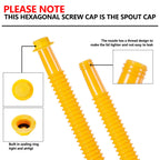 Gas Can Spout Replacement Kit, Gas Can Nozzle Replacement (2 Kits-Yellow)