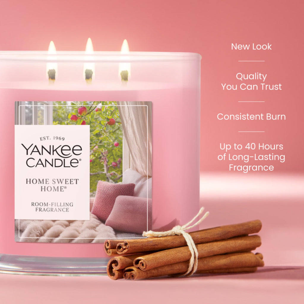 Yankee Candle Amber & Sandalwood Scented Candle, 14.5oz 3-Wick