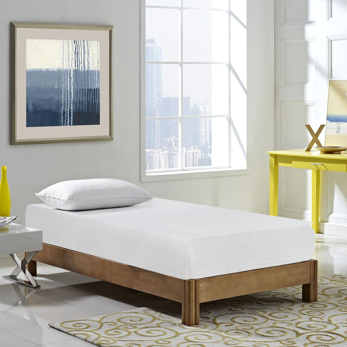 FDW | 5 Inch Twin Mattress | Medium Firm | Gel Memory Foam | White