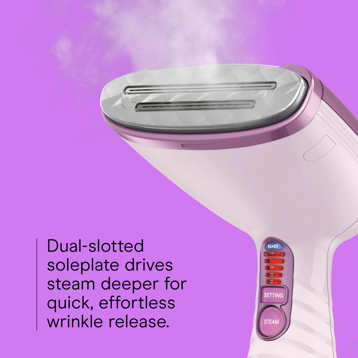 Conair Steamer for Clothes & Upholstery, Handheld, 3 Attachments, White