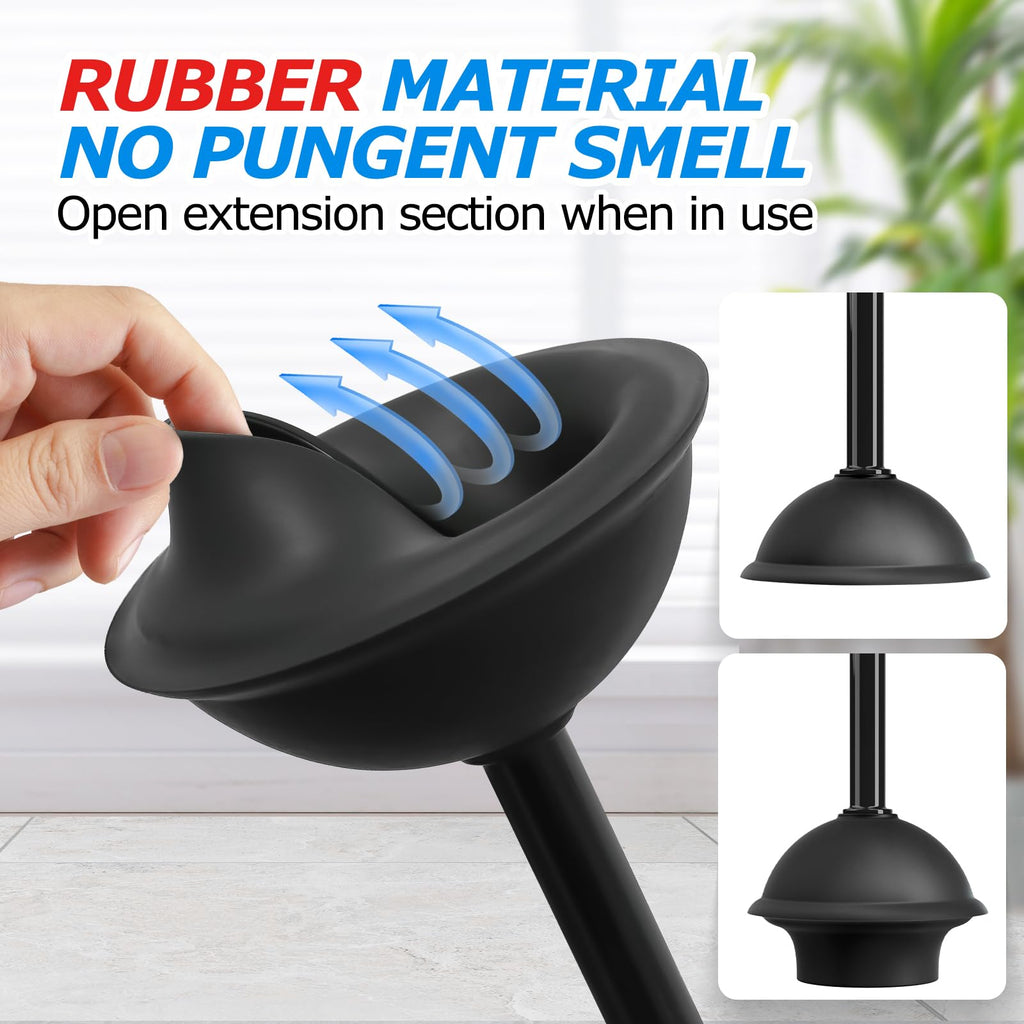 FORASTO 2in1 Toilet Brush & Plunger Set, Bathroom Essentials for Apartment
