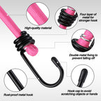 WORKPRO 24" Bungee Cords with Hooks, 4 Pack Heavy Duty Outdoor Bungee Strap