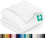 Utopia Bedding Ultra Soft Fleece Bed Blanket Queen Size Grey (90x90 Inches)