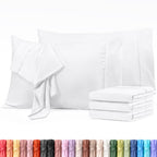 Pillow Covers Standard Set of 4, Soft and Comfy Pillow Cases, Purple