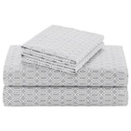 Comfort Spaces 100% Cotton Percale Sheets Twin XL Size 3 Pc, Diamond Sliver