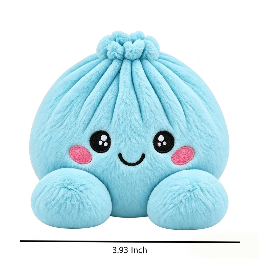Plush Stuffed Dumpling Squishies, 3.94" Big Rainbow Squishes with Steamer