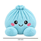Plush Stuffed Dumpling Squishies, 3.94" Big Rainbow Squishes with Steamer