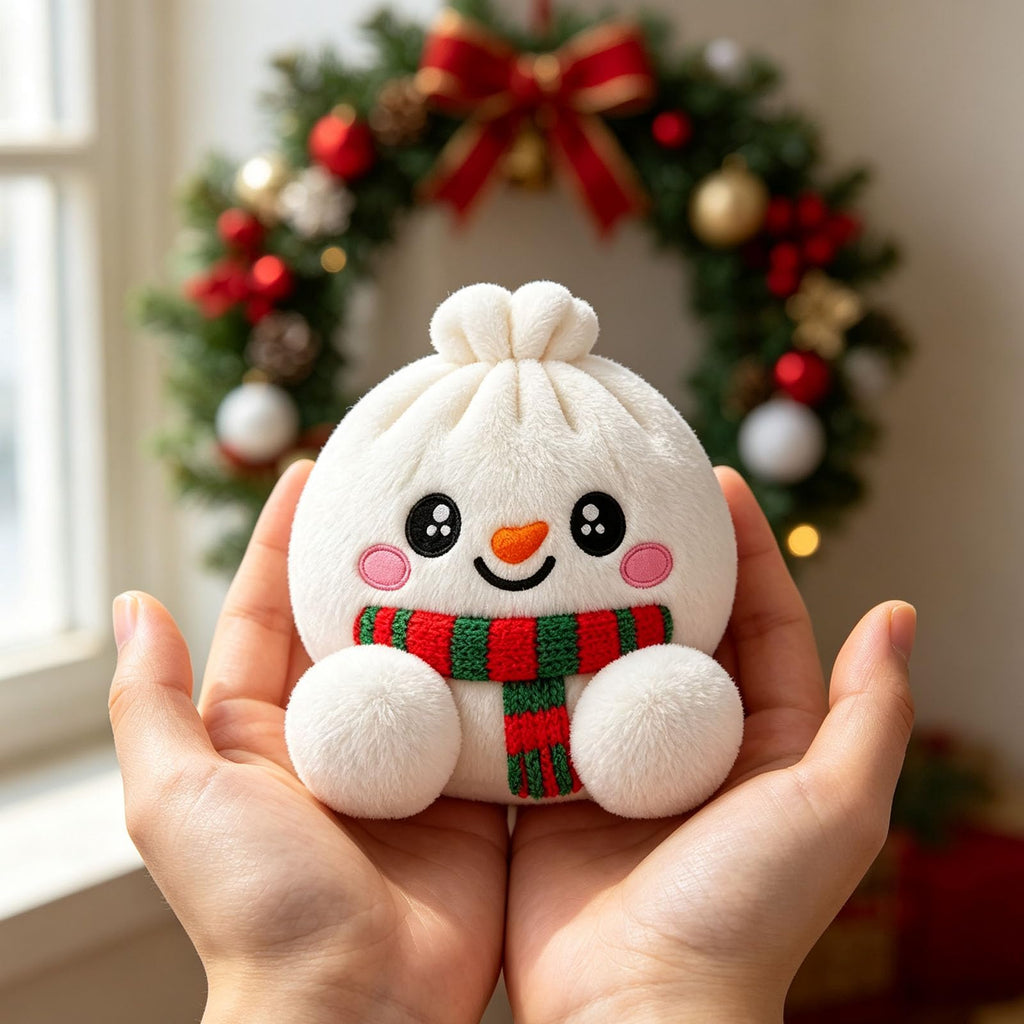 Plush Stuffed Dumpling Squishies, 3.94" Big Rainbow Squishes with Steamer