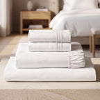 Mellanni Iconic 4-Piece Bed Sheet Set, 16" Deep Pocket (Queen, White)