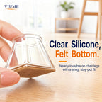 VIUME 24 Pcs Chair Leg Floor Protectors for Hardwood Floors Round