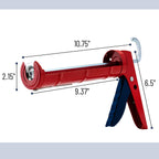 Bates- Caulking Gun, 10:1 Thrust Ratio, Orange, No Drip Sealant Gun
