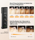 Gritin Book Light Rechargeable, Clip on LED Reading Light for Books in Bed