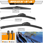 AUTOBOO Windshield Wiper Blade Replacement for Toyota RAV4 Mazda 5