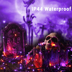Brizled LED Halloween Lights Indoor Outdoor Orange & Purple String Light