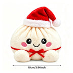 Plush Stuffed Dumpling Squishies, 3.94" Big Rainbow Squishes with Steamer