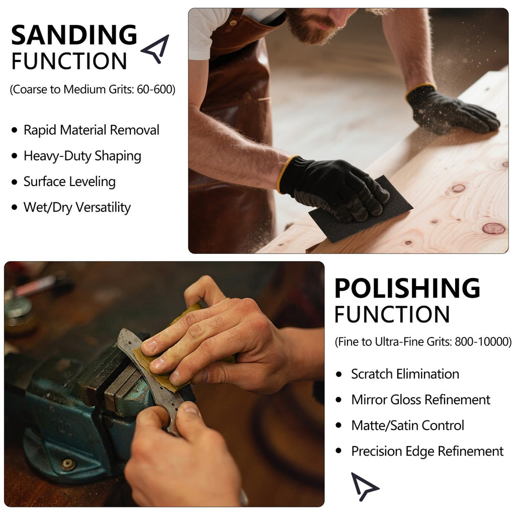 Extra Fine Sandpaper Assortment, Wet Dry Sand Paper 9 x 3.6 Inch