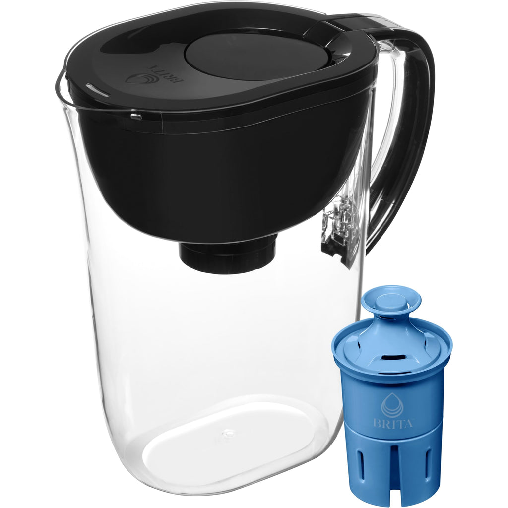 Brita Large 10-Cup Elite Water Filter Pitcher, WQA NSF/ANSI Certified, Reduces 99% of Lead, Microplastics, & 30 Contaminants, BPA-Free, Removes Chlorine Taste & Odor, 1 Filter Included, White