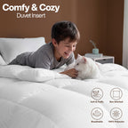 Utopia Bedding Queen Comforter, Duvet Insert, White, 88 x 88 Inches
